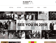 Tablet Screenshot of dubaifilmfest.com